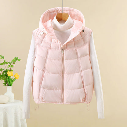 Korean-style Versatile Padded Cropped Jacket For Petite Figures