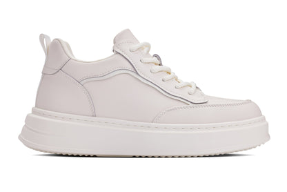 CALTO - Q431 - 2.6 Inches Taller Lightweight (Cream/White Sole) - Chunky Sole Sneakers
