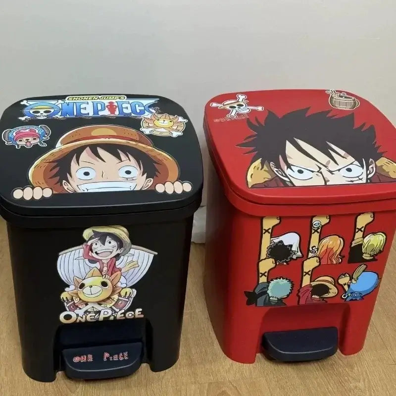 Luffy One Piece Trash Bin Foot Pedal Large Capacity Home