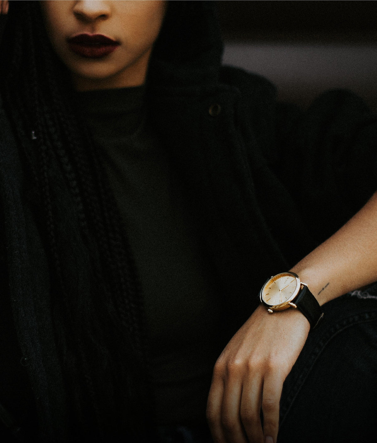 Arvo Gold Time Sawyer Watch - Black Leather